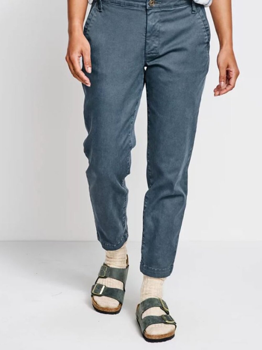 KUT from the Kloth Women's Size 10 Naomi High Waist Straight Chinos Slate Blue